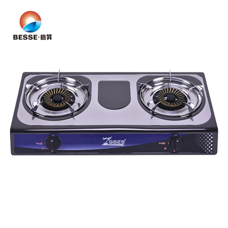 0.4mm Colorful Stainless Steel Panel Double Burner Blue Fire Gas Burner