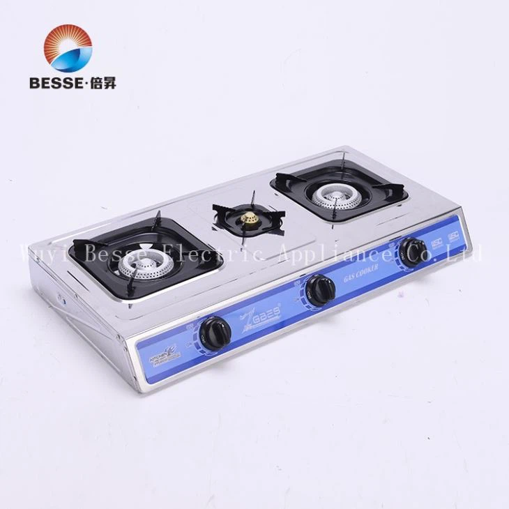 LPG Table Gas Cooker Square Triple Burner Gas Stove